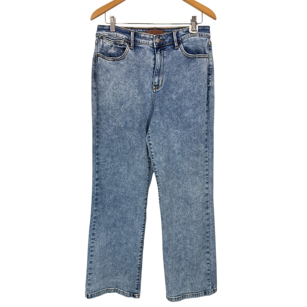 Judy Blue Stonewell High Rise Straight Leg Jeans Light Wash Size 13/31 Stretch - Picture 2 of 13